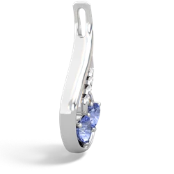 Tanzanite Keepsake Curves 14K White Gold pendant P5450