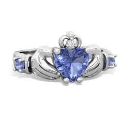 London Topaz Claddagh Keepsake 14K White Gold ring R5245