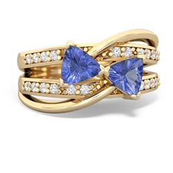 Tanzanite Bowtie 14K Yellow Gold ring R2360