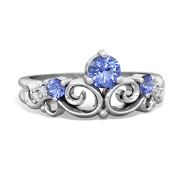 Sapphire Crown Keepsake 14K White Gold ring R5740