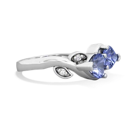 Tanzanite Floral Elegance 14K White Gold ring R5790