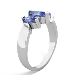 London Topaz Three Peeks 14K White Gold ring R2433