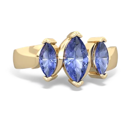 Sapphire Three Peeks 14K Yellow Gold ring R2433