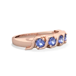 Tanzanite Anniversary Band 14K Rose Gold ring R2089