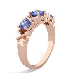 Aquamarine Hugs And Kisses 14K Rose Gold ring R5016