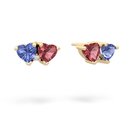 Tanzanite Sweethearts 14K Yellow Gold earrings E5260