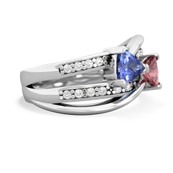 Tanzanite Bowtie 14K White Gold ring R2360