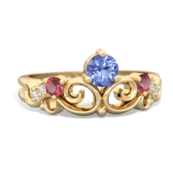 Tanzanite Crown Keepsake 14K Yellow Gold ring R5740