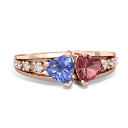 Tanzanite Heart To Heart 14K Rose Gold ring R3342