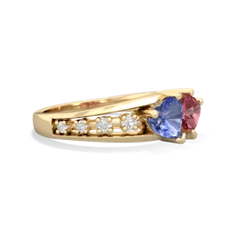 Tanzanite Heart To Heart 14K Yellow Gold ring R3342