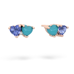 Tanzanite Sweethearts 14K Rose Gold earrings E5260