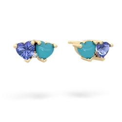 Tanzanite Sweethearts 14K Yellow Gold earrings E5260