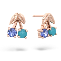 Tanzanite Sweet Cherries 14K Rose Gold earrings E7001