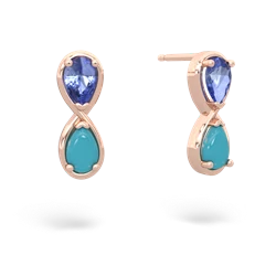 Tanzanite Infinity 14K Rose Gold earrings E5050