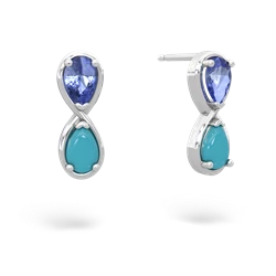 Tanzanite Infinity 14K White Gold earrings E5050