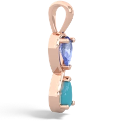 Tanzanite Infinity 14K Rose Gold pendant P5050