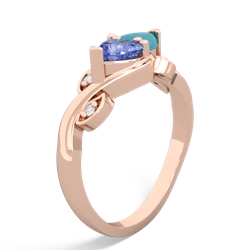 Tanzanite Floral Elegance 14K Rose Gold ring R5790