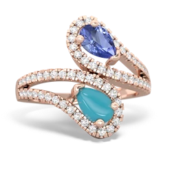 Tanzanite Diamond Dazzler 14K Rose Gold ring R3000