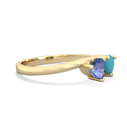 Tanzanite Sweethearts 14K Yellow Gold ring R5260