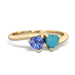 Tanzanite Sweethearts 14K Yellow Gold ring R5260