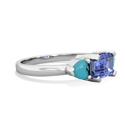 Tanzanite Three Stone 14K White Gold ring R5235