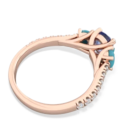 Tanzanite Pave Trellis 14K Rose Gold ring R5500