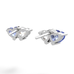 Tanzanite Sweethearts 14K White Gold earrings E5260