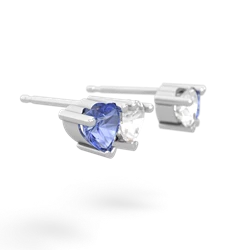 Tanzanite Sweethearts 14K White Gold earrings E5260