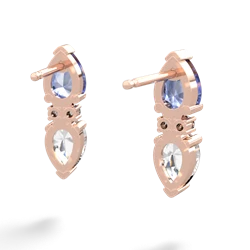 Tanzanite Bowtie Drop 14K Rose Gold earrings E0865
