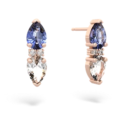 Tanzanite Bowtie Drop 14K Rose Gold earrings E0865