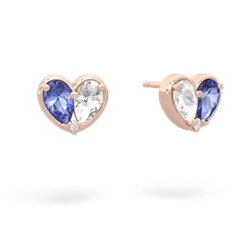 Tanzanite 'Our Heart' 14K Rose Gold earrings E5072