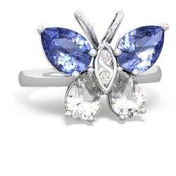 Tanzanite Butterfly 14K White Gold ring R2215