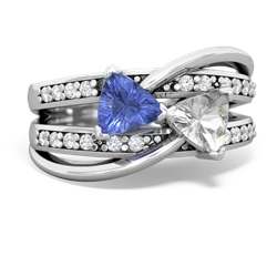 Tanzanite Bowtie 14K White Gold ring R2360