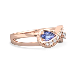 Tanzanite Diamond Infinity 14K Rose Gold ring R5390