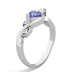 Tanzanite Floral Elegance 14K White Gold ring R5790