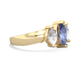 Tanzanite Three Peeks 14K Yellow Gold ring R2433