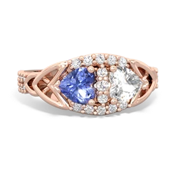 Tanzanite Sparkling Celtic Knot 14K Rose Gold ring R2645