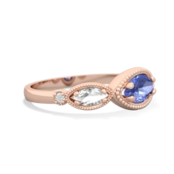 Tanzanite Milgrain Marquise 14K Rose Gold ring R5700