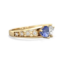 Tanzanite Heart To Heart 14K Yellow Gold ring R3342