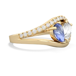 Tanzanite Nestled Heart Keepsake 14K Yellow Gold ring R5650