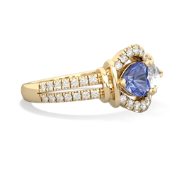 Tanzanite Art-Deco Keepsake 14K Yellow Gold ring R5630