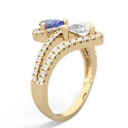 Tanzanite Diamond Dazzler 14K Yellow Gold ring R3000