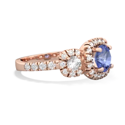 Tanzanite Regal Halo 14K Rose Gold ring R5350