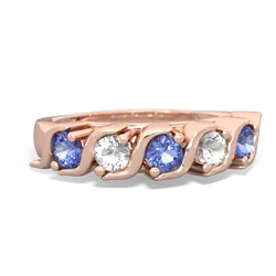 Tanzanite Anniversary Band 14K Rose Gold ring R2089