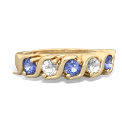 Tanzanite Anniversary Band 14K Yellow Gold ring R2089