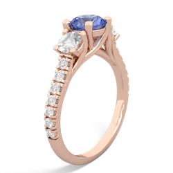 Tanzanite Pave Trellis 14K Rose Gold ring R5500