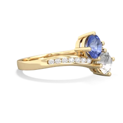 Tanzanite Channel Set Two Stone 14K Yellow Gold ring R5303