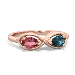 Pink Tourmaline Infinity 14K Rose Gold ring R5050