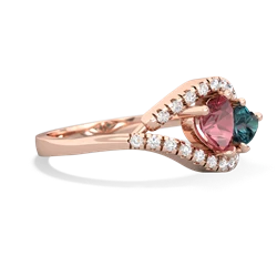 Pink Tourmaline Mother And Child 14K Rose Gold ring R3010