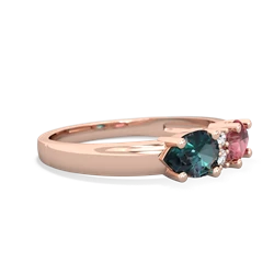 Pink Tourmaline Pear Bowtie 14K Rose Gold ring R0865